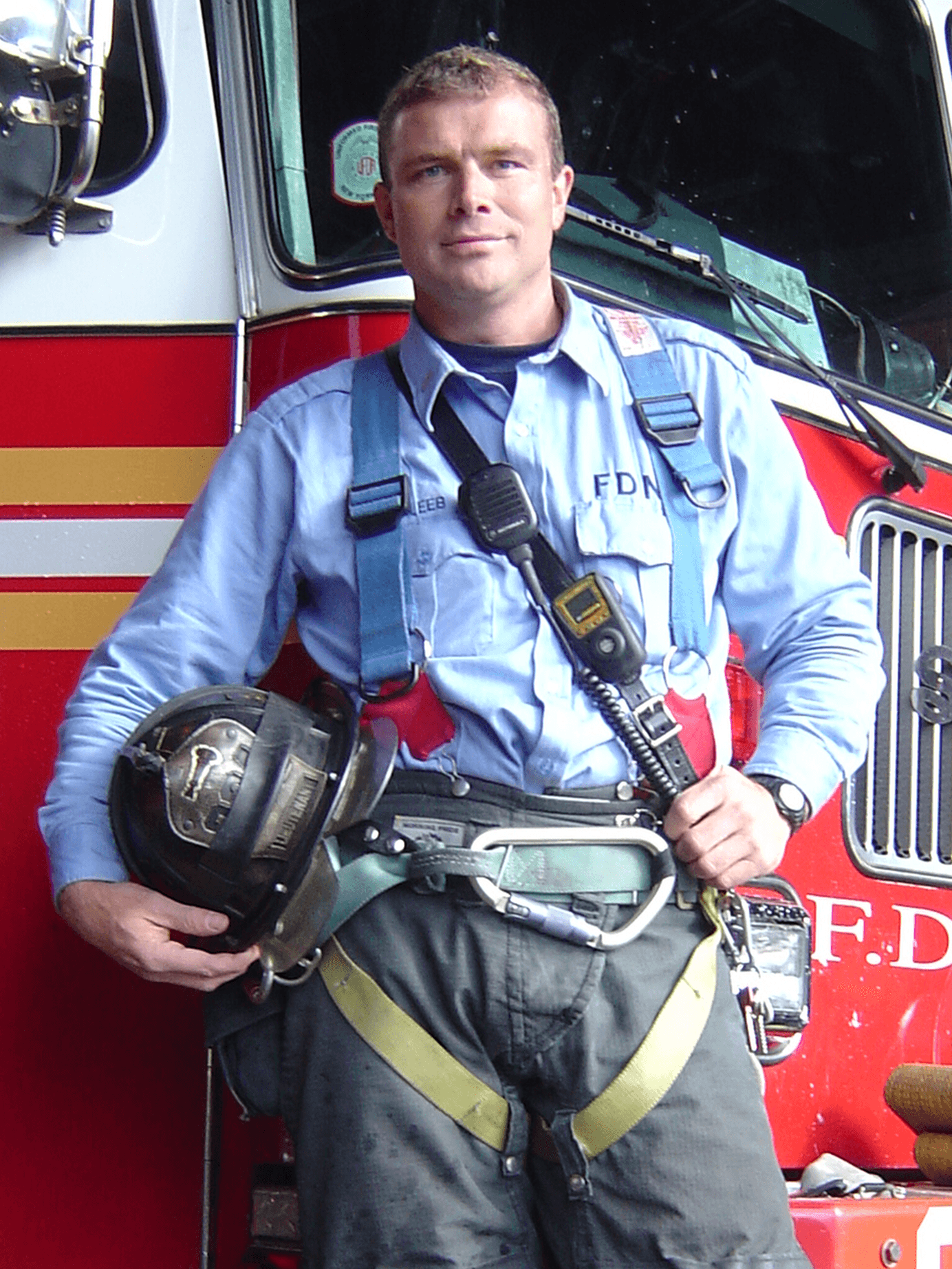 Leeb as a young Lieutenant for Engine 324, 2003